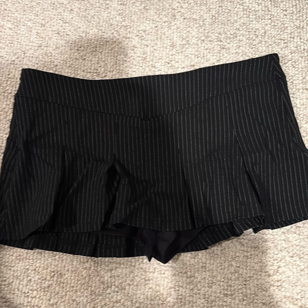 Pinstripe mini skort